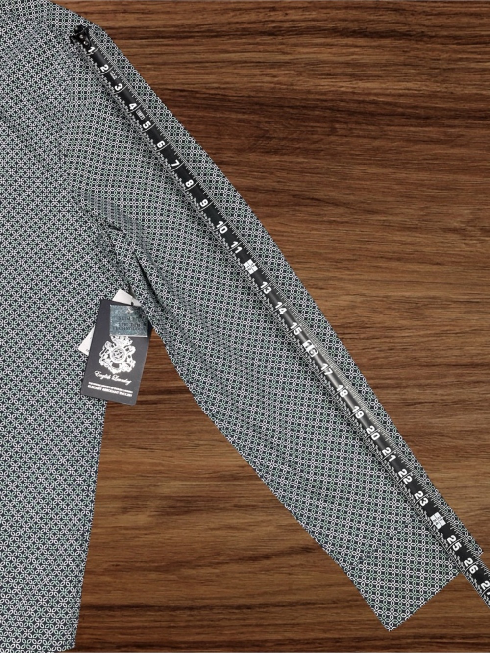 English Laundry Slim Fit | Stretch, Green LS Dress Shirt. Size Large - Picture 7 of 11